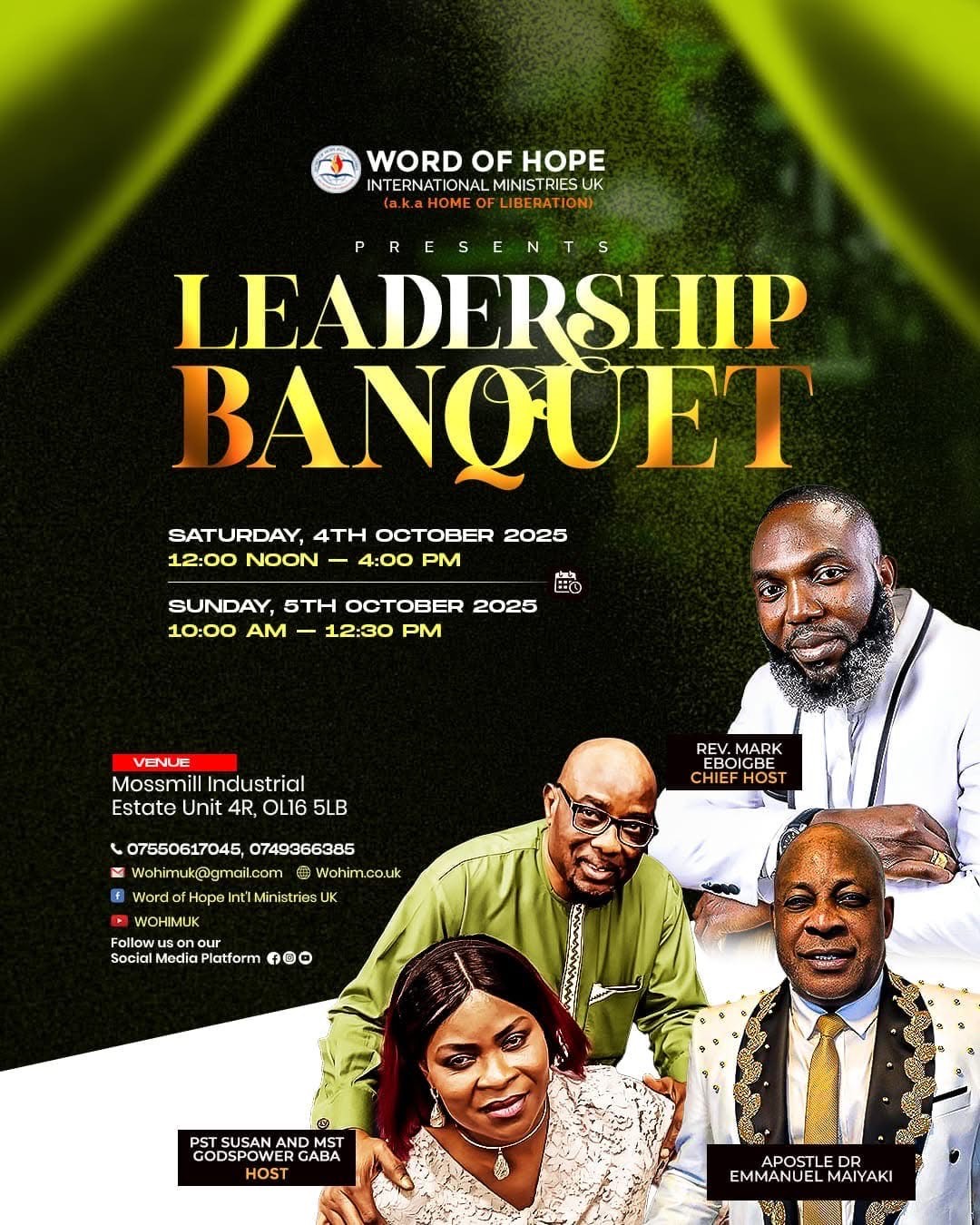 ANNOUNCEMENT: WOHIM LEADERSHIP BANQUET